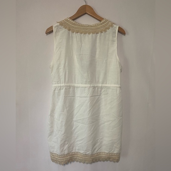 Mud Pie EUC cotton/jute neutral lightweight swim suit coverup size L - Picture 5 of 10